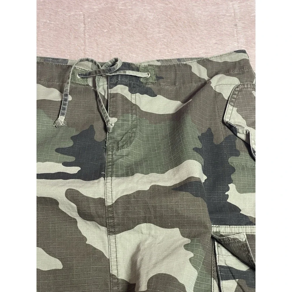 Vintage Y2K Mossimo‎ Cargo Skirt Camo Military Style Dragon Grunge Size 3 Bin11